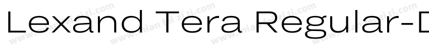 Lexand Tera Regular字体转换